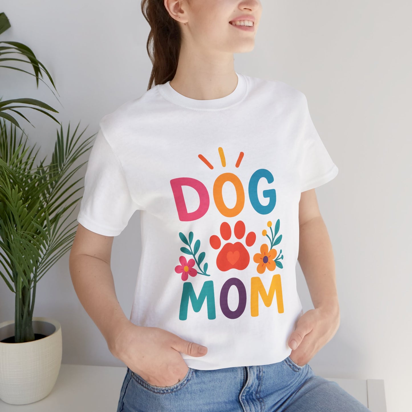 Dog Mom Shirt – Cute Paw Print T-Shirt for Dog Lovers