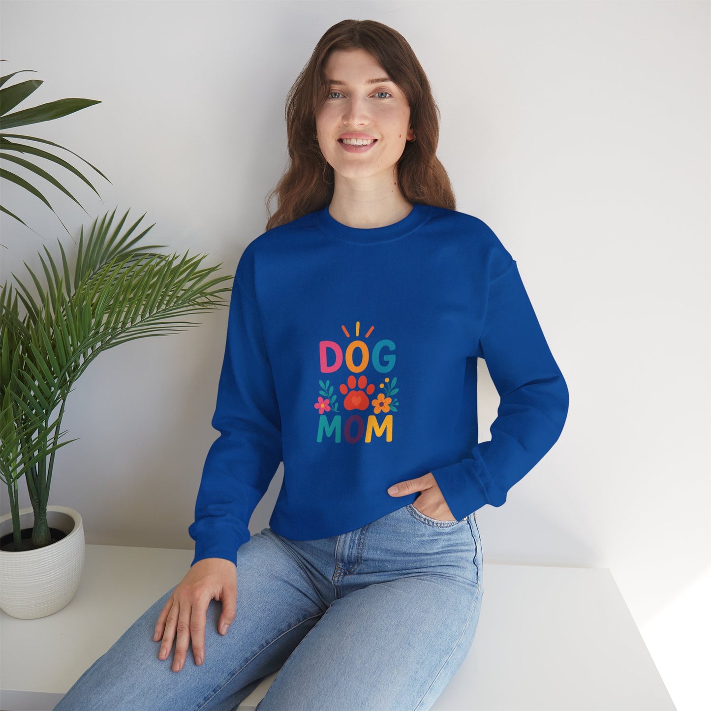 Dog Mom Sweatshirt – Cozy Crewneck Gift for Dog Lovers