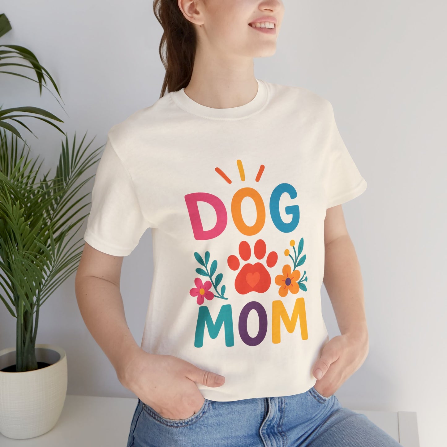Dog Mom Shirt – Cute Paw Print T-Shirt for Dog Lovers