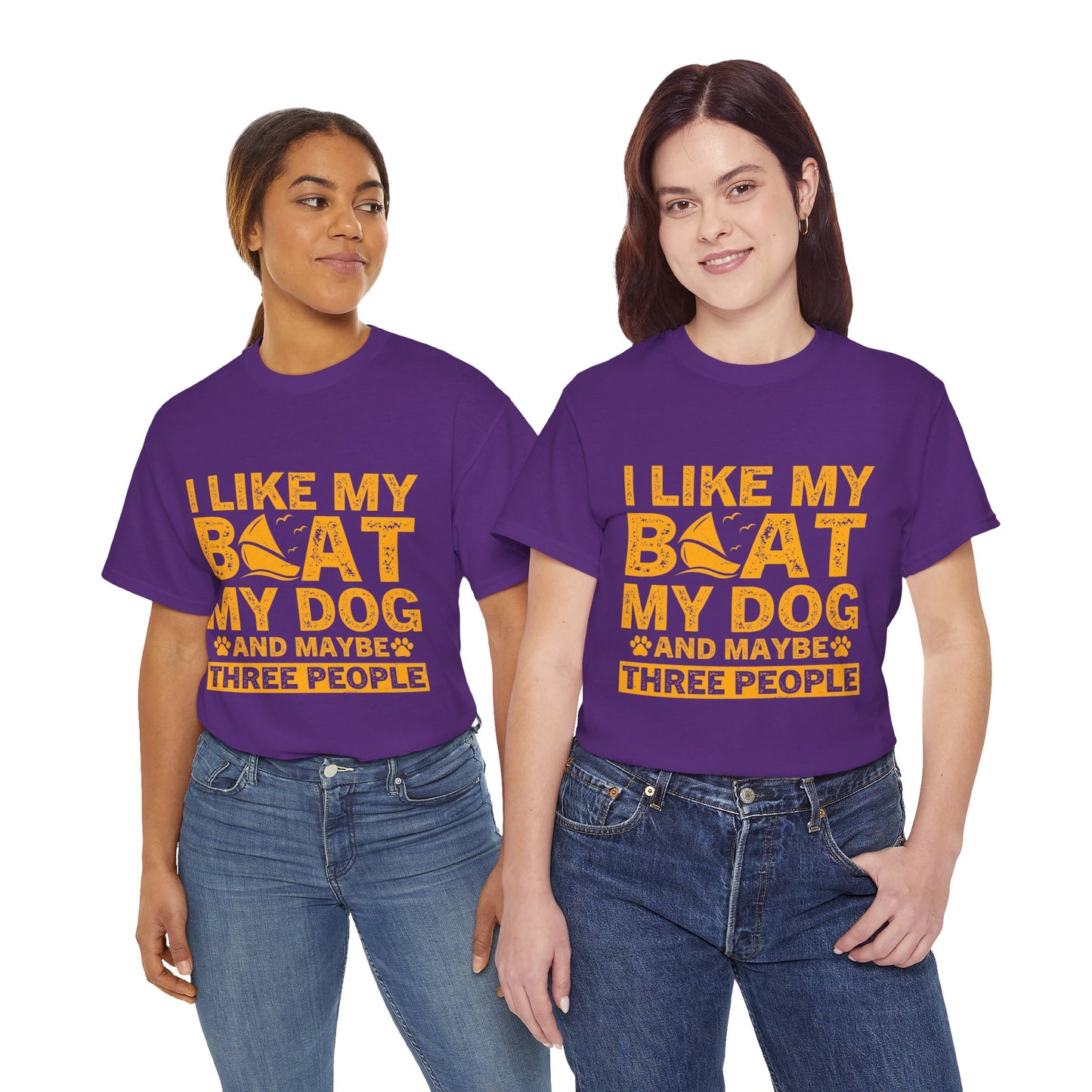 I Like My Boat, My Dog, and Maybe Three People T-Shirt – Funny Boating Tee for Dog Lovers
