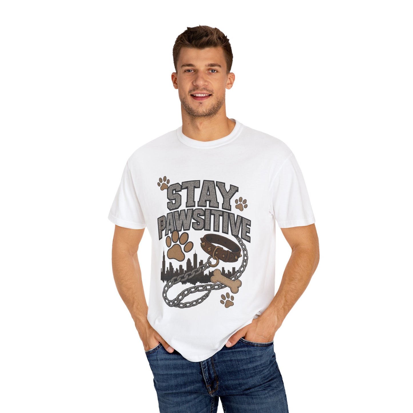 Stay Pawsitive Dog Lover T-Shirt – Unisex Pet Apparel & Gift for Dog Owners