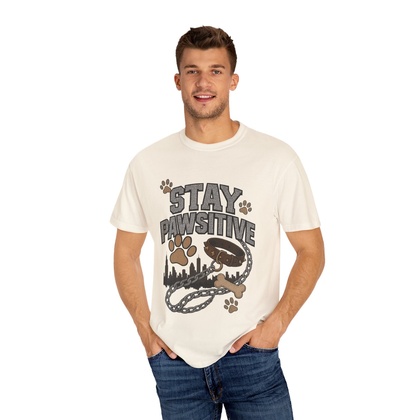 Stay Pawsitive Dog Lover T-Shirt – Unisex Pet Apparel & Gift for Dog Owners