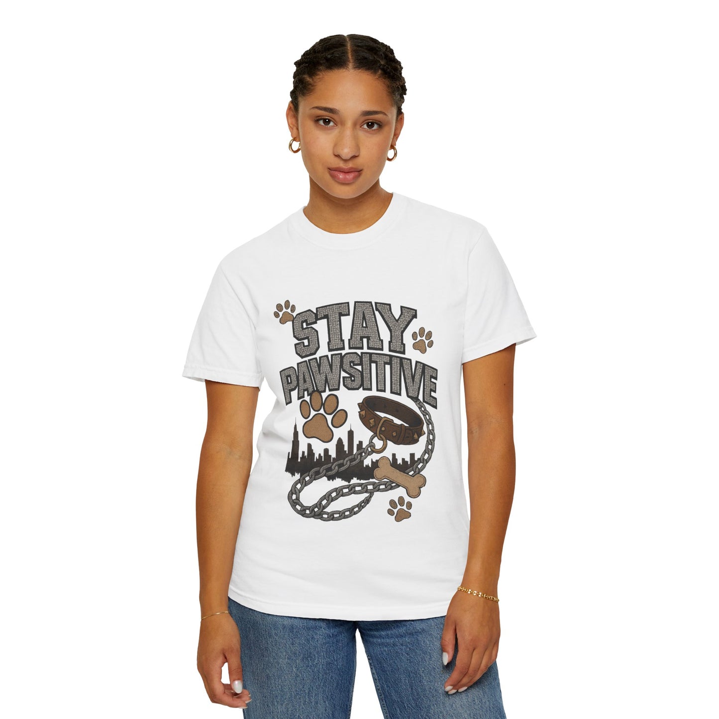 Stay Pawsitive Dog Lover T-Shirt – Unisex Pet Apparel & Gift for Dog Owners
