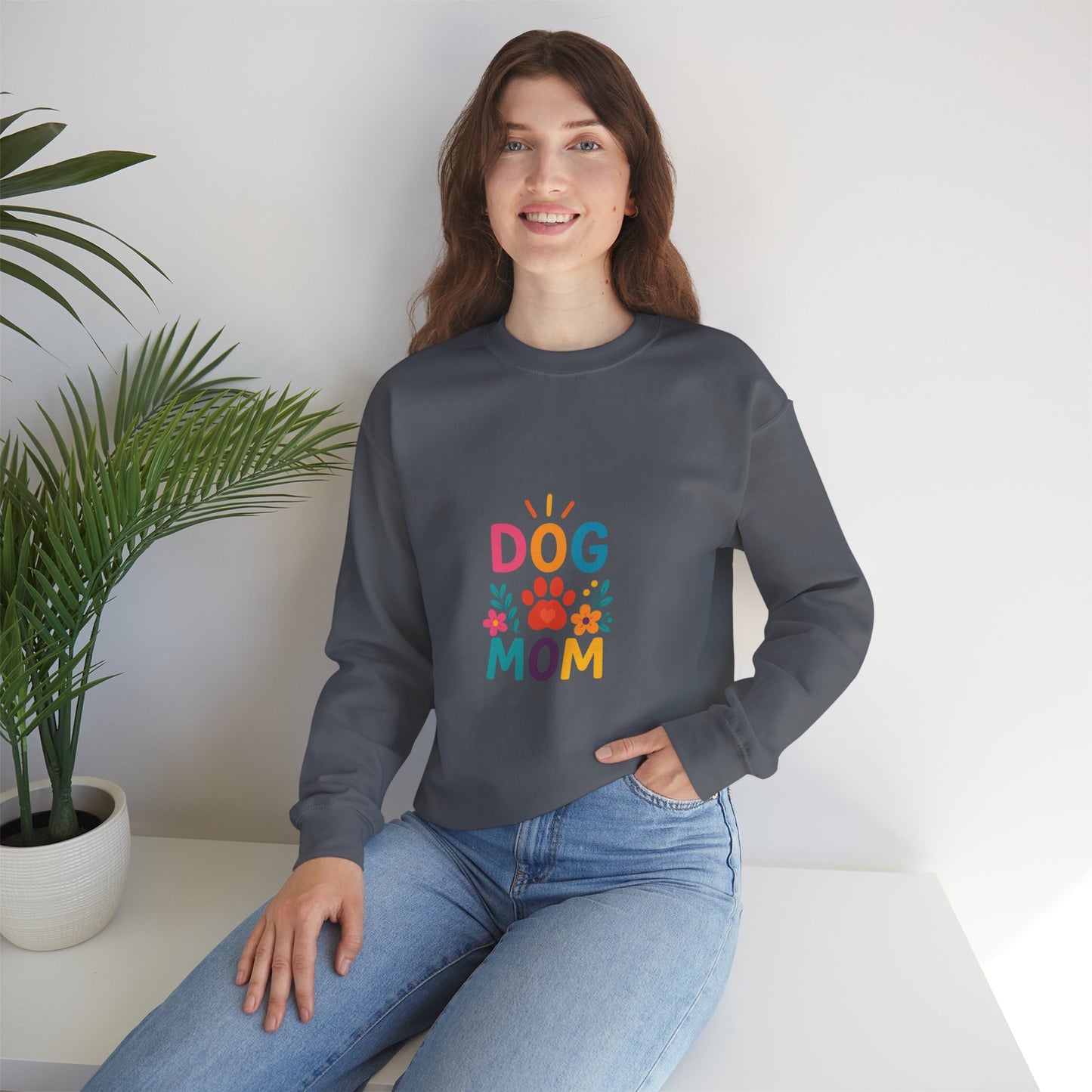 Dog Mom Sweatshirt – Cozy Crewneck Gift for Dog Lovers