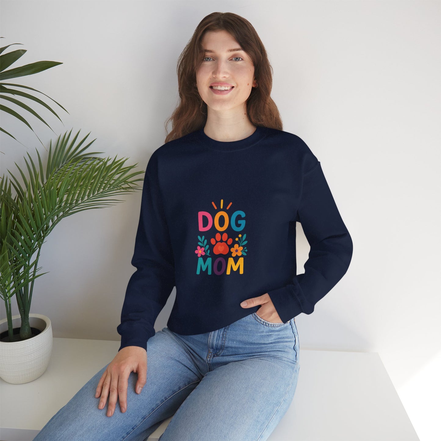 Dog Mom Sweatshirt – Cozy Crewneck Gift for Dog Lovers