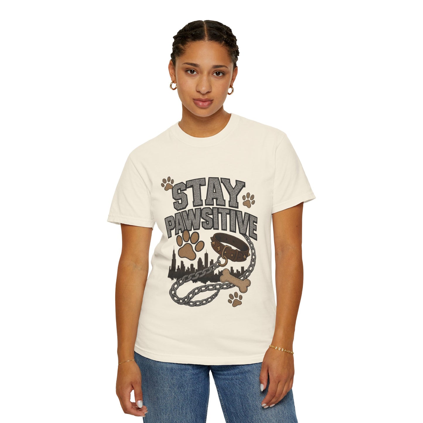 Stay Pawsitive Dog Lover T-Shirt – Unisex Pet Apparel & Gift for Dog Owners
