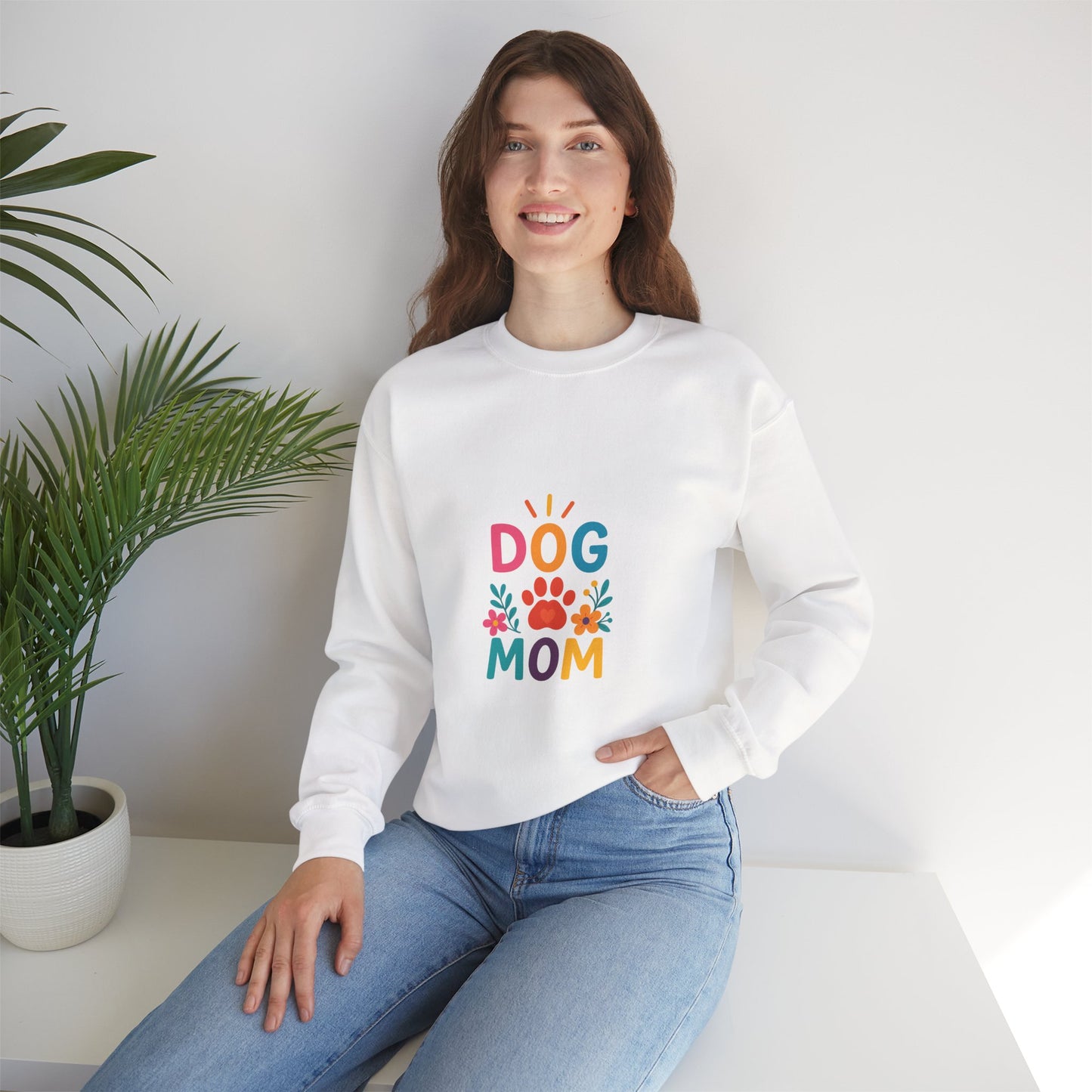 Dog Mom Sweatshirt – Cozy Crewneck Gift for Dog Lovers