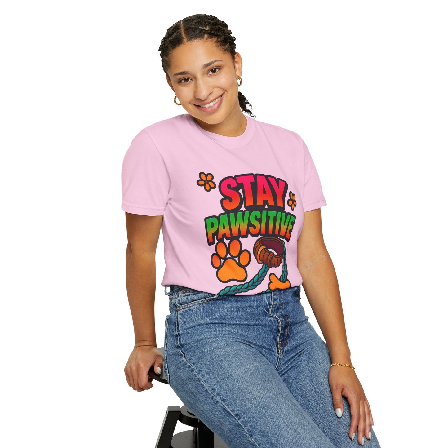 Stay Pawsitive T-Shirt – Cute Dog Lover Gift, Fun Pet Tee for Dog Parents