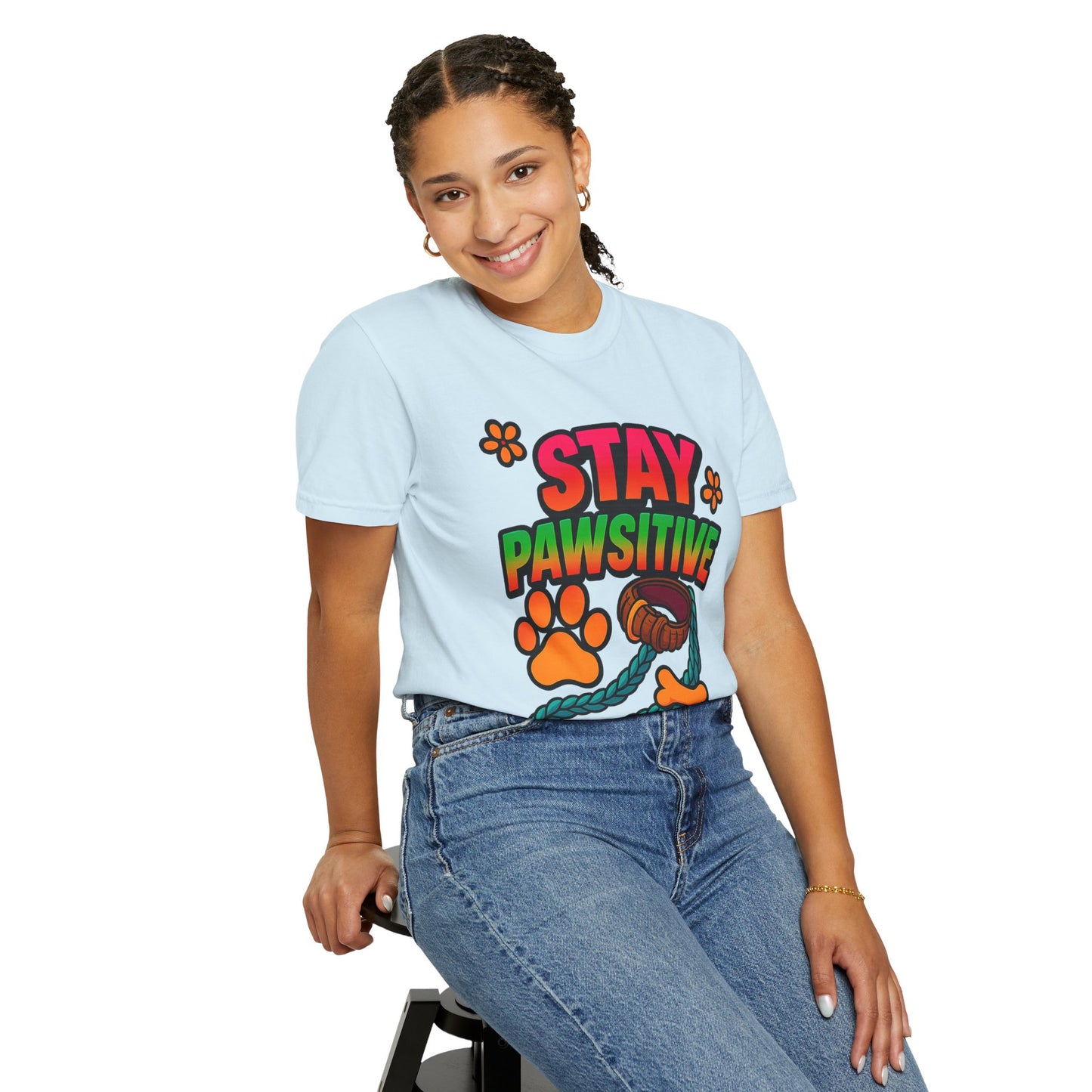 Stay Pawsitive T-Shirt – Cute Dog Lover Gift, Fun Pet Tee for Dog Parents