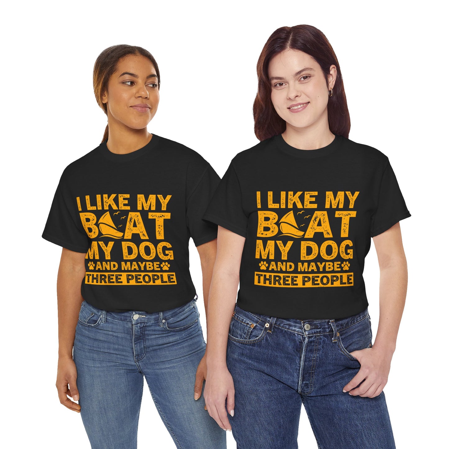 I Like My Boat, My Dog, and Maybe Three People T-Shirt – Funny Boating Tee for Dog Lovers