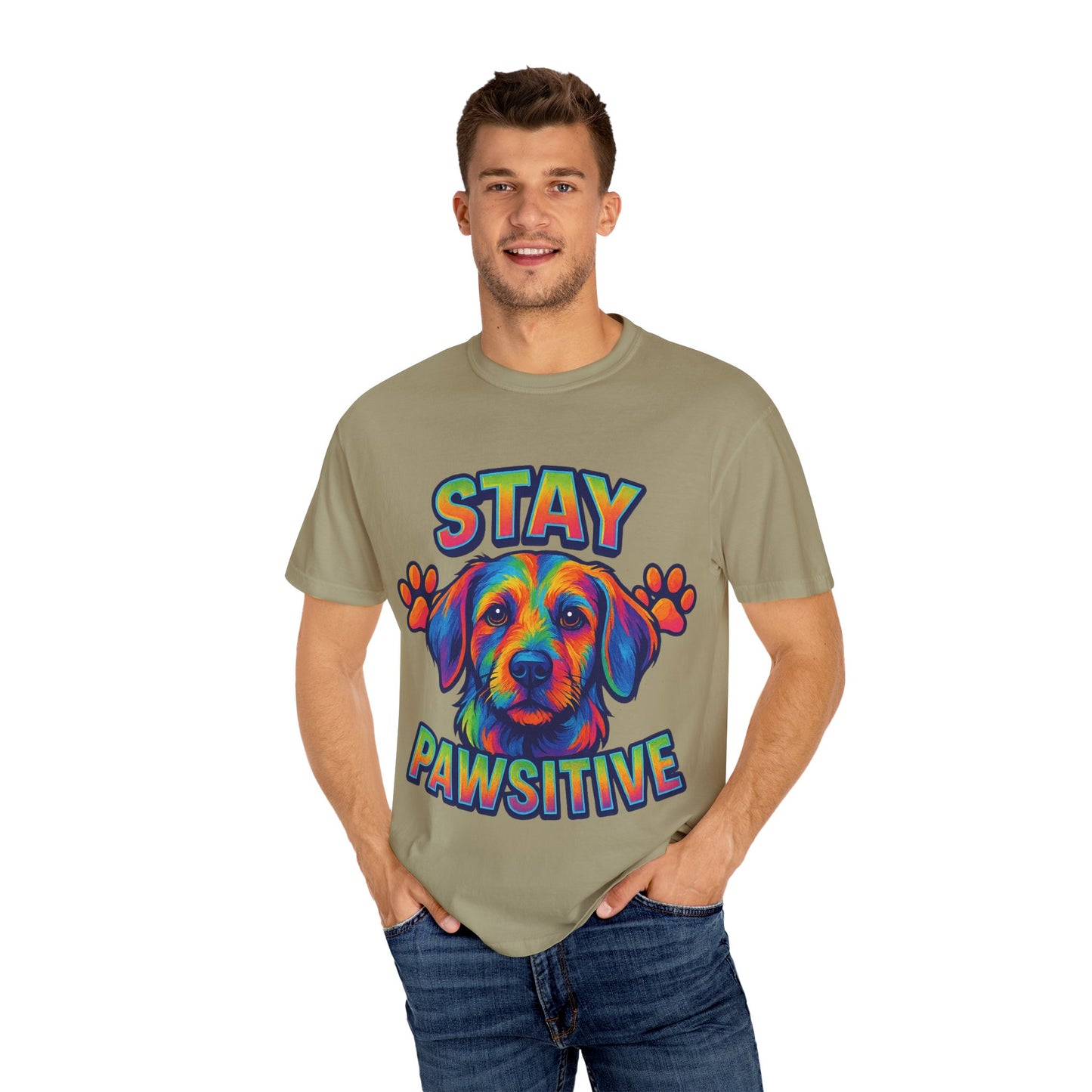 Stay Pawsitive Dog Lover Shirt – Unisex Pet Tee, Rescue & Adoption Gift