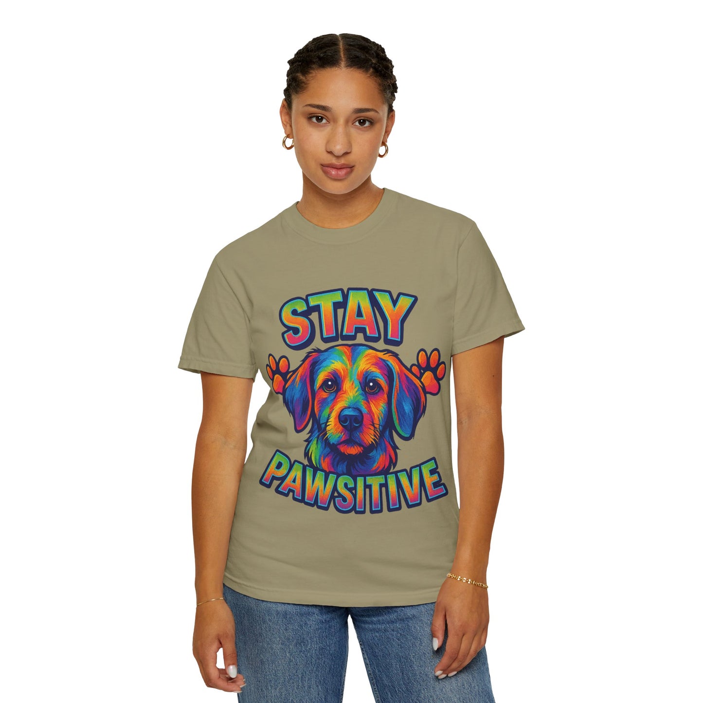 Stay Pawsitive Dog Lover Shirt – Unisex Pet Tee, Rescue & Adoption Gift