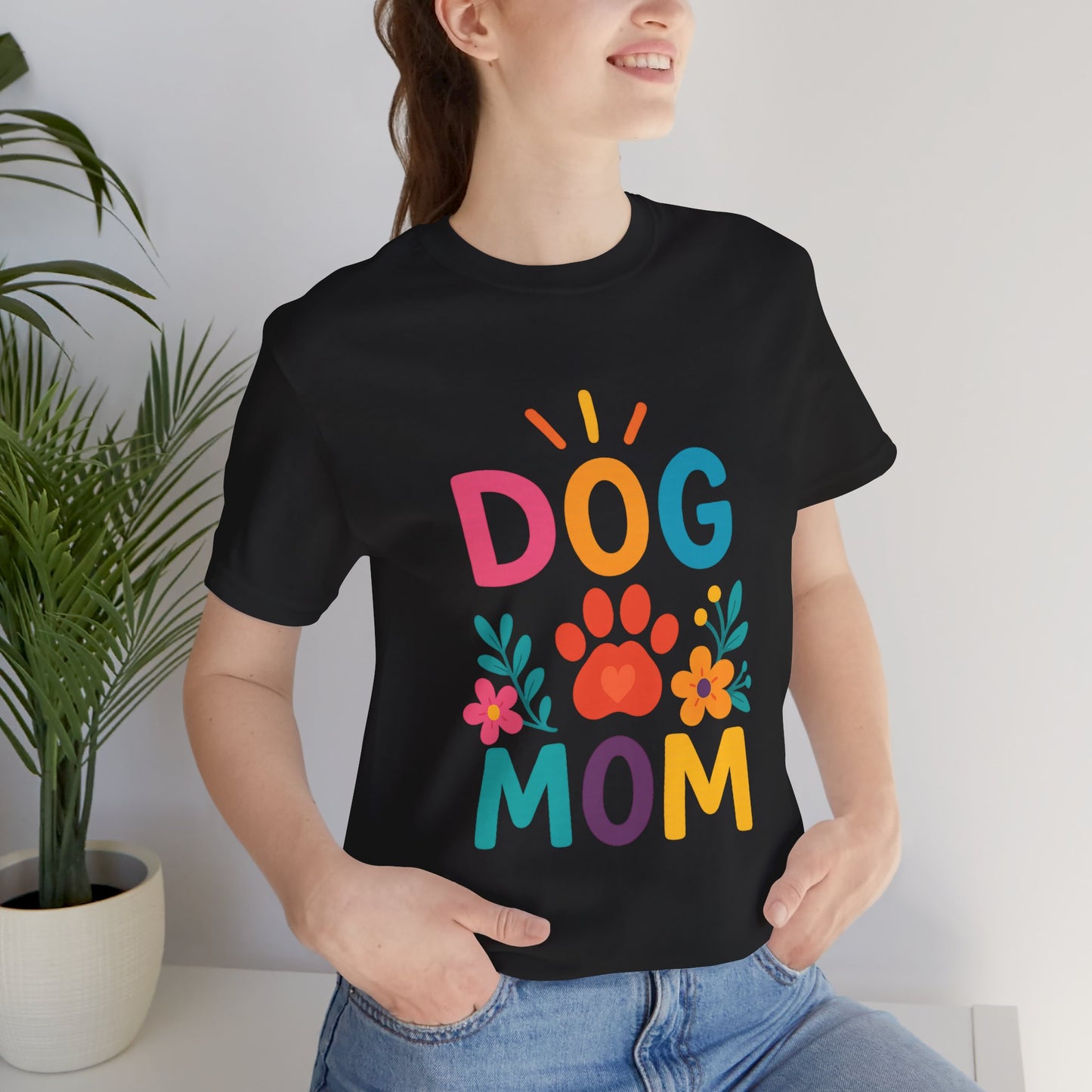 Dog Mom Shirt – Cute Paw Print T-Shirt for Dog Lovers