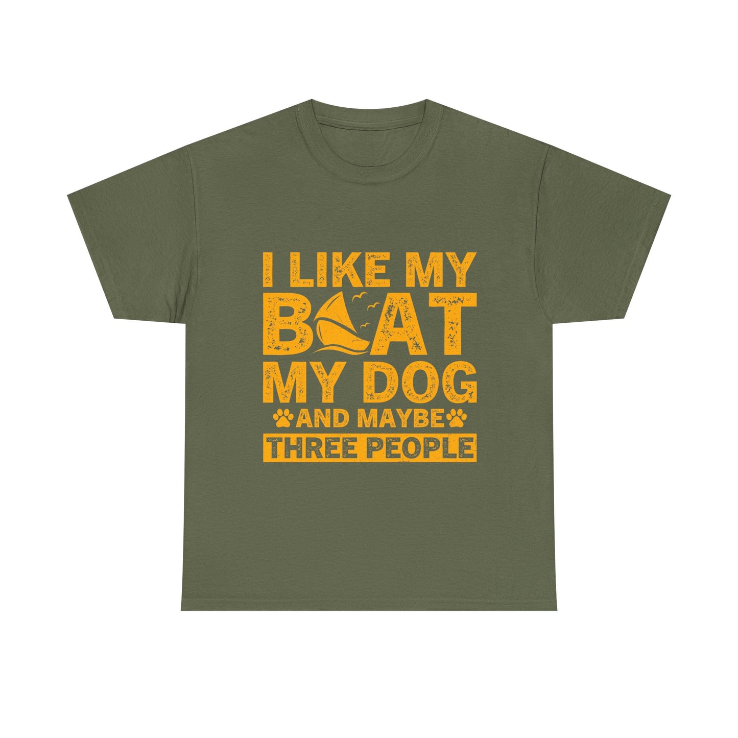 I Like My Boat, My Dog, and Maybe Three People T-Shirt – Funny Boating Tee for Dog Lovers