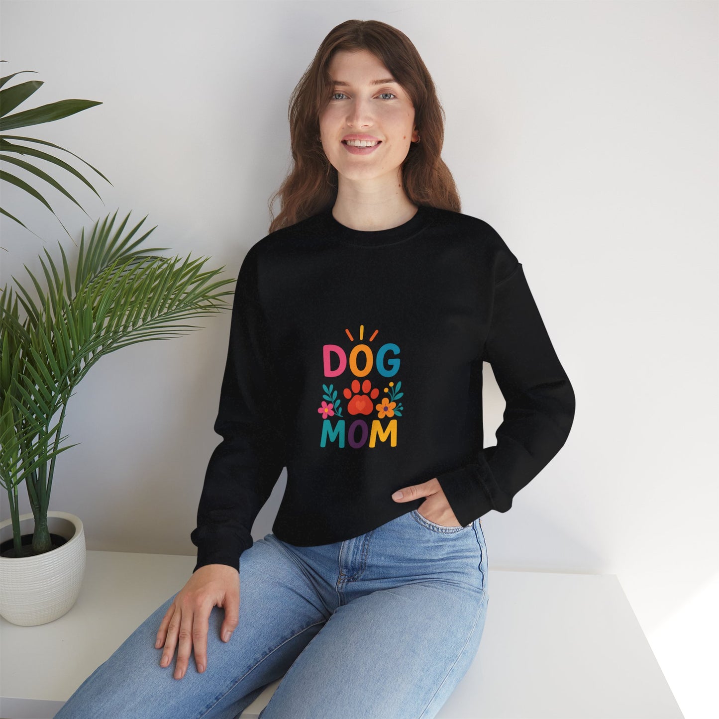 Dog Mom Sweatshirt – Cozy Crewneck Gift for Dog Lovers