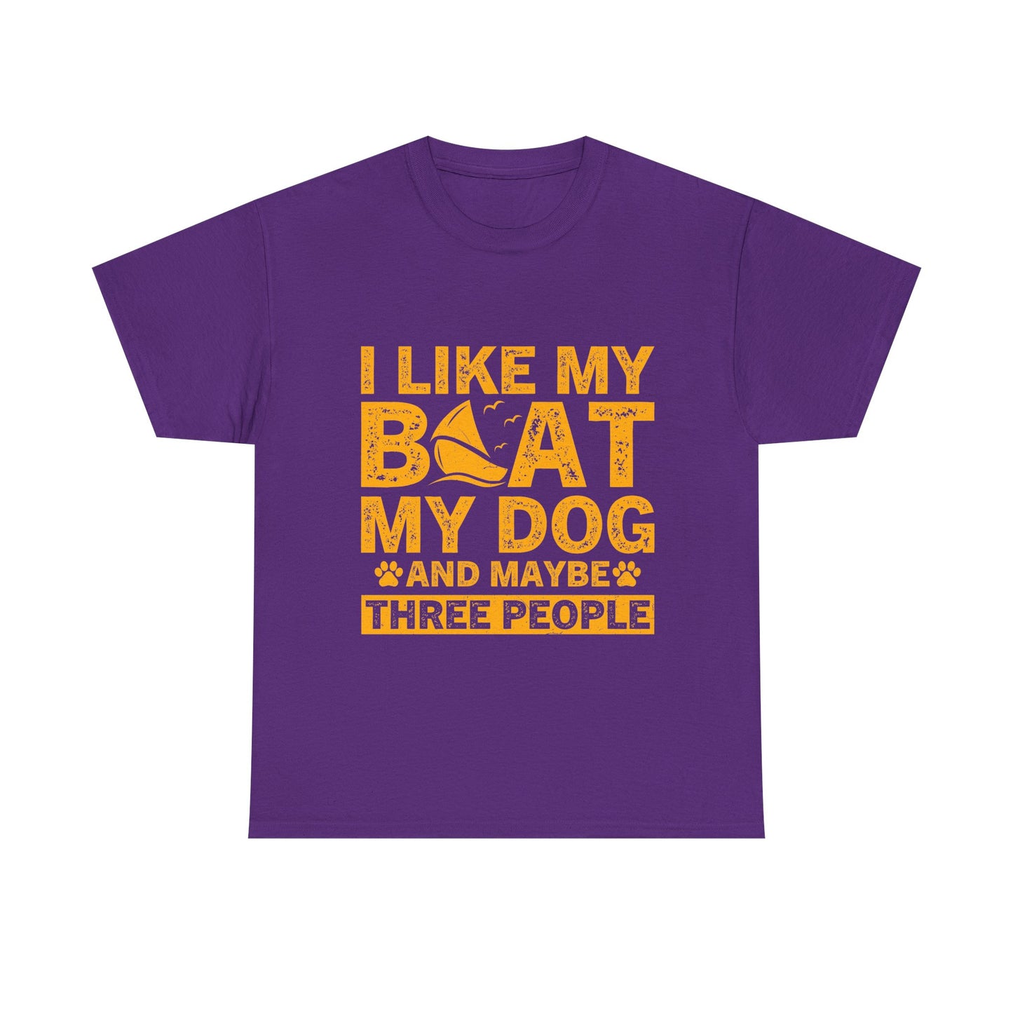 I Like My Boat, My Dog, and Maybe Three People T-Shirt – Funny Boating Tee for Dog Lovers